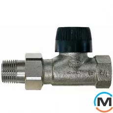 Термостатический клапан Resideo (Honeywell) с вставкой UBG V2000DUB10, Диаметр резьбы: 3/8", Исполнение: Прямой, Цвет: Никелированный, Присоединение: М30х1,5, фото 