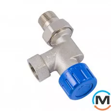 Термостатический клапан Schlosser никелированный аксиальный DN 15 GZ 1/2xGW1/2, Диаметр резьбы: 1/2", Исполнение: Осевой, Цвет: Никелированный, фото 