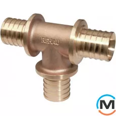 Трійник Rehau Rautitan RX 63-32-63, Модифікація: 63-32-63, Діаметр (мм): 63, Робочий тиск (бар): 10, Матеріал: Латунь червона, фото 