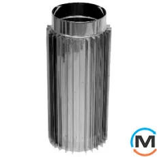 Труба-радіатор для димоходу Версія-Люкс L=0,5м ф 180 0,8мм з нержавіючої сталі, Діаметр (мм): 180, Товщина стінки (мм): 0.8, Довжина (мм): 500, фото 