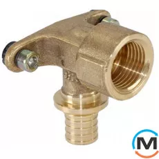 Уголок Rehau Rautitan RX настенный короткий 25-Rp3 / 4, Вариант: Настенный короткий, Тип резьбы: Внутренняя, Диаметр резьбы: 3/4", Диаметр (мм): 25, Рабочее давление (бар): 10, Материал: Латунь красная, фото 