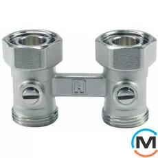 Вузол нижнього підключення Verafix-VKЕ V2495DX020, Діаметр різьблення: 3/4", Виконання: Прямий, Колір: Нікельований, фото 