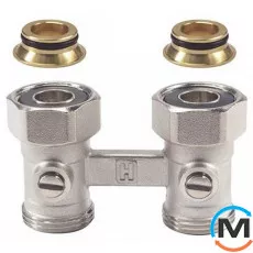 Вузол нижнього підключення Verafix-VKЕ V2496DY015, Діаметр різьблення: 1/2", Виконання: Прямий, Колір: Нікельований, фото 