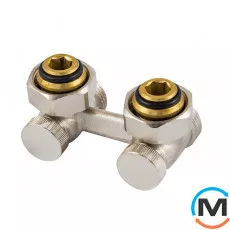 Узел подключения Schlosser угловой G3/4x3/4, Диаметр резьбы: 3/4", Исполнение: Угловой, Цвет: Никелированный, фото 