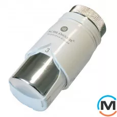 Термостатическая головка Schlosser DIAMANT PLUS SH белая хром, фото 