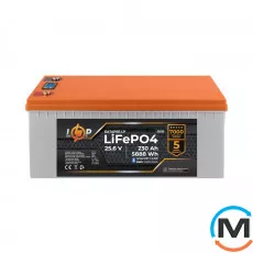 Акумулятор LogicPower LiFePO4 25,6V - 230 Ah (5888Wh) (BMS 200A/100А) пластик LCD Smart BT, фото 