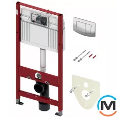 Комплект установки TECEbase (модуль+панель змиву TECEambia хром глянсовий+кріплення+прокладка), фото 