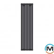 Радіатор дизайнерський Ideale Adele 11 8/1800/472 чорний, Колір: Чорний, Висота (мм): 1800, Ширина (мм): 472, Кількість рядів: 1, фото 