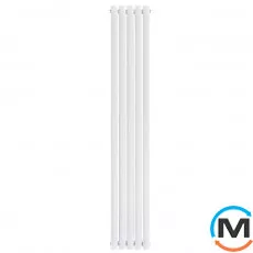 Радіатор дизайнерський Ideale Adele 12 5/1800/295 білий, Колір: Білий, Висота (мм): 1800, Ширина (мм): 295, Кількість рядів: 2, фото 