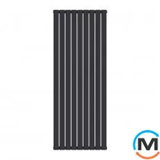 Радиатор дизайнерский Ideale Vittoria 11 9/1600/612 черный, Исполнение: Вертикальный, Цвет: Черный, Высота (мм): 1600, Ширина (мм): 612, Количество рядов: 1, фото 