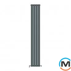 Радіатор дизайнерський Ideale Vittoria 12 4/1800/272 антрацит, Виконання: Вертикальний, Колір: Антрацит, Висота (мм): 1800, Ширина (мм): 272, Кількість рядів: 2, фото 