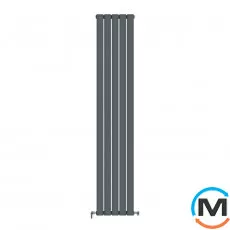 Радіатор дизайнерський Ideale Vittoria 12 5/1800/340 антрацит, Виконання: Вертикальний, Колір: Антрацит, Висота (мм): 1800, Ширина (мм): 340, Кількість рядів: 2, фото 