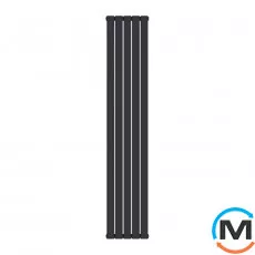 Радіатор дизайнерський Ideale Vittoria 12 5/1800/340 чорний, Виконання: Вертикальний, Колір: Чорний, Висота (мм): 1800, Ширина (мм): 340, Кількість рядів: 2, фото 
