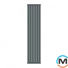 Радіатор дизайнерський Ideale Vittoria 12 6/1800/408 антрацит, Виконання: Вертикальний, Колір: Антрацит, Висота (мм): 1800, Ширина (мм): 408, Кількість рядів: 2, фото 