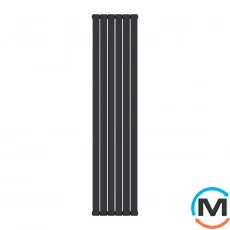Радіатор дизайнерський Ideale Vittoria 12 6/1800/408 чорний, Виконання: Вертикальний, Колір: Чорний, Висота (мм): 1800, Ширина (мм): 408, Кількість рядів: 2, фото 