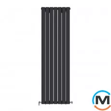 Радіатор дизайнерський Ideale Vittoria 12 7/1600/476 чорний, Виконання: Вертикальний, Колір: Чорний, Висота (мм): 1600, Ширина (мм): 476, Кількість рядів: 2, фото 