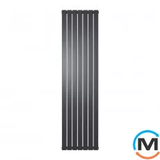 Радіатор дизайнерський Ideale Vittoria 12 7/1800/476 чорний, Виконання: Вертикальний, Колір: Чорний, Висота (мм): 1800, Ширина (мм): 476, Кількість рядів: 2, фото 
