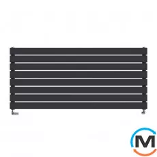 Радіатор дизайнерський Ideale Vittoria H 11 8/544/1200 чорний, Виконання: Горизонтальний, Колір: Чорний, Висота (мм): 544, Ширина (мм): 1200, Кількість рядів: 1, фото 