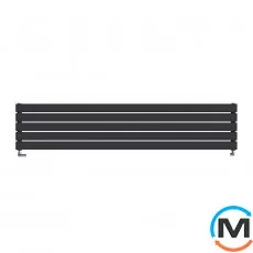 Радіатор дизайнерський Ideale Vittoria H 12 5/340/1600 чорний, Виконання: Горизонтальний, Колір: Чорний, Висота (мм): 340, Ширина (мм): 1600, Кількість рядів: 2, фото 