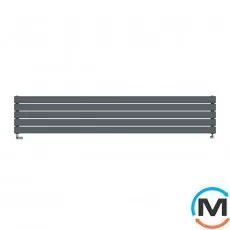 Радіатор дизайнерський Ideale Vittoria H 12 5/340/1800 антрацит, Виконання: Горизонтальний, Колір: Антрацит, Висота (мм): 340, Ширина (мм): 1800, Кількість рядів: 2, фото 