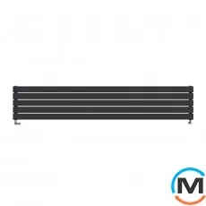 Радиатор дизайнерский Ideale Vittoria H 12 5/340/1800 черный, Исполнение: Горизонтальный, Цвет: Черный, Высота (мм): 340, Ширина (мм): 1800, Количество рядов: 2, фото 