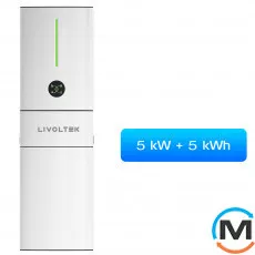 Комплект інвертор+батарея Livoltek All-in-One ESS, 5KW hybrid inverter, 5kWh LFP Battery, Ємність комплекту / ДБЖ (Ватт/Год): 5000, фото 