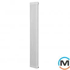 Вертикальний радіатор опалення ARTTIDESIGN Bari III 6/1800/290/50 білий матовий, Підключення радіатора: Нижнє, Виконання: Вертикальний, Колір: Білий, Висота (мм): 1800, Ширина (мм): 290, Кількість рядів: 3, фото 