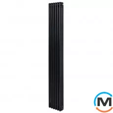 Вертикальний радіатор опалення ARTTIDESIGN Bari III 6/1800/290/50 чорний матовий, Підключення радіатора: Нижнє, Виконання: Вертикальний, Колір: Чорний, Висота (мм): 1800, Ширина (мм): 290, Кількість рядів: 3, фото 