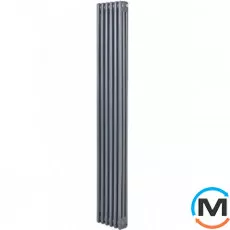 Вертикальні дизайнерські радіатори опалення ARTTIDESIGN Bari III 6/1800/290/50 сірий матовий, Підключення радіатора: Бокове, Виконання: Вертикальний, Колір: Сірий, Висота (мм): 1800, Ширина (мм): 290, Кількість рядів: 3, фото 