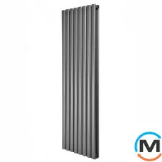 Вертикальний дизайнерський радіатор опалення ARTTIDESIGN Rimini II 8/1800/472/50 сірий матовий, Колір: Сірий, Висота (мм): 1800, Кількість рядів: 2, Довжина (мм): 472, фото 