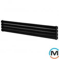 Горизонтальний дизайнерський радіатор опалення ARTTIDESIGN Livorno II G 4/272/1200/50 чорний матовий, фото 