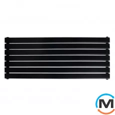 Горизонтальний дизайнерський радіатор опалення ARTTIDESIGN Livorno II G 7/476/1800/50 чорний матовий, фото 