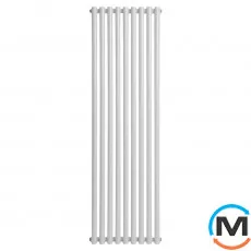 Вертикальний радіатор опалення ARTTIDESIGN Matera 9/1800/531/50 білий матовий, Підключення радіатора: Нижнє, Колір: Білий, Кількість секцій: 9, фото 