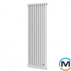 Трубчастий радіатор DeLonghi Multicolumn H=1500 2-10 (секцій) конфігурація D (нижче 1/2") RAL9016 нижнє підключення, Підключення радіатора: Нижнє, Виконання: Вертикальний, Колір: Білий, Діаметр вхід/вихід: 1/2", Висота (мм): 1500, Ширина (мм): 460, Глибина (мм): 66, фото 