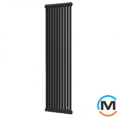 Трубчастий радіатор DeLonghi Multicolumn H=1800 2-10 (секцій) конфігурація D (нижче 1/2") RAL9005MATT нижнє підключення, Підключення радіатора: Нижнє, Виконання: Вертикальний, Колір: Чорний, Діаметр вхід/вихід: 1/2", Висота (мм): 1800, Ширина (мм): 460, Глибина (мм): 66, фото 