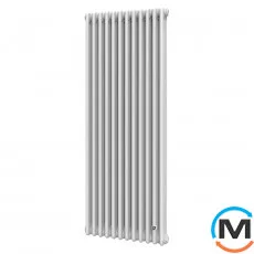 Трубчастий радіатор DeLonghi Multicolumn H=1800 3-12 (секцій) конфігурація 0 (бічне 1/2") RAL9016, Підключення радіатора: Бокове, Виконання: Вертикальний, Колір: Білий, Діаметр вхід/вихід: 1/2", Висота (мм): 1800, Ширина (мм): 552, Глибина (мм): 107, фото 