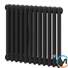 Трубчастий радіатор DeLonghi Multicolumn H=570 3-12 (секцій) конфігурація 0 (бічне 1/2") RAL9005МATT, Підключення радіатора: Бокове, Виконання: Горизонтальний, Колір: Чорний, Діаметр вхід/вихід: 1/2", Висота (мм): 570, Ширина (мм): 552, Глибина (мм): 107, фото 