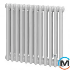 Трубчастий радіатор DeLonghi Multicolumn H=570 3-12 (секцій) конфігурація 0 (бічне 1/2") RAL9016, Підключення радіатора: Бокове, Виконання: Горизонтальний, Колір: Білий, Діаметр вхід/вихід: 1/2", Висота (мм): 570, Ширина (мм): 552, Глибина (мм): 107, фото 