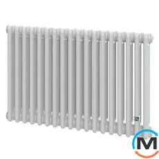 Трубчастий радіатор DeLonghi Multicolumn H=570 3-18 (секцій) конфігурація 0 (бічне 1/2") RAL9016, Підключення радіатора: Бокове, Виконання: Горизонтальний, Колір: Білий, Діаметр вхід/вихід: 1/2", Висота (мм): 570, Ширина (мм): 828, Глибина (мм): 107, фото 