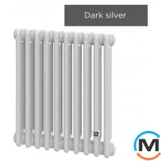 Трубчастий радіатор DeLonghi Multicolumn H=570 3-2 (секцій) конфігурація 99 (бічне 11/4") DARK SILVER нижнє підключення, Підключення радіатора: Бокове, Виконання: Горизонтальний, Колір: Темно-сріблястий, Діаметр вхід/вихід: 1 1/4", Висота (мм): 570, Ширина (мм): 92, Глибина (мм): 107, фото 