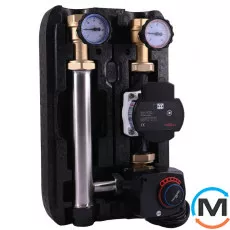 Насосна група Termojet із змішувачем 1" ВР у EPP BLACK теплоізоляції без насоса НГ – 48, Лінія подачі: Праворуч, фото 