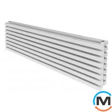 Радіатор ARTTIDESIGN Ancona II G 8/368/1300 білий матовий горизонтальний дизайнерський, Виконання: Горизонтальний, Колір: Білий, Висота (мм): 368, Глибина (мм): 130, Ширина (мм): 1300, Кількість секцій: 8, фото 