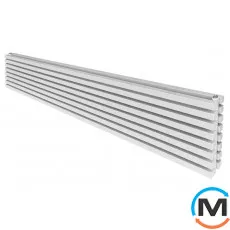 Радіатор ARTTIDESIGN Ancona II G 8/368/1800 білий матовий горизонтальний дизайнерський, Виконання: Горизонтальний, Колір: Білий, Висота (мм): 368, Глибина (мм): 130, Ширина (мм): 1800, Кількість секцій: 8, фото 