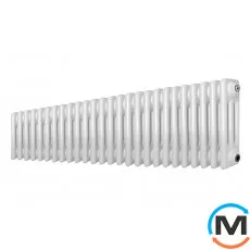 Радіатор ARTTIDESIGN Bari III G 26/300/1190/50 білий матовий горизонтальний дизайнерський, Підключення радіатора: Бокове, Виконання: Горизонтальний, Колір: Білий, Висота (мм): 300, Ширина (мм): 1190, Кількість рядів: 3, фото 