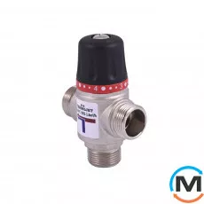 Термостатичний триходовий Termojet 1" Зовнішнє різьблення, kvs-2.5, temp - 35-60°C, Діаметр різьблення: 1", Діапазон регулювання: 35…60, Kvs (куб. м/год): 2.5, фото 