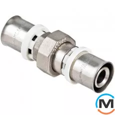 Соединитель пресс Valtec VTm.263.N разъемный прямой 20, Вариант: Разъемный, Диаметр (мм): 20, Рабочее давление (бар): 10, Материал: Сталь нержавеющая, фото 