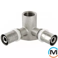 Тройник пресс Valtec VTm.234 с креплением 16x1/2", фото 