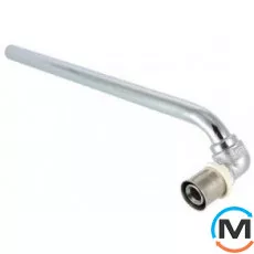 Угольник радиаторный Valtec VTm.281.N пресс с Хром. трубкой 15 мм20х15, фото 