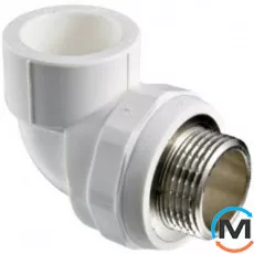 Полипропиленовый угольник Valtec PPR с переходом на нар. р. 20х1/2", Тип резьбы: Наружная, Диаметр резьбы: 1/2", Диаметр (мм): 20, фото 