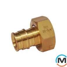 Муфта с накидной гайкой FADO FAST LINE ЛАТУНЬ 16х1/2 В, Тип резьбы: Накидная гайка, Диаметр резьбы: 1/2", Диаметр (мм): 16, фото 